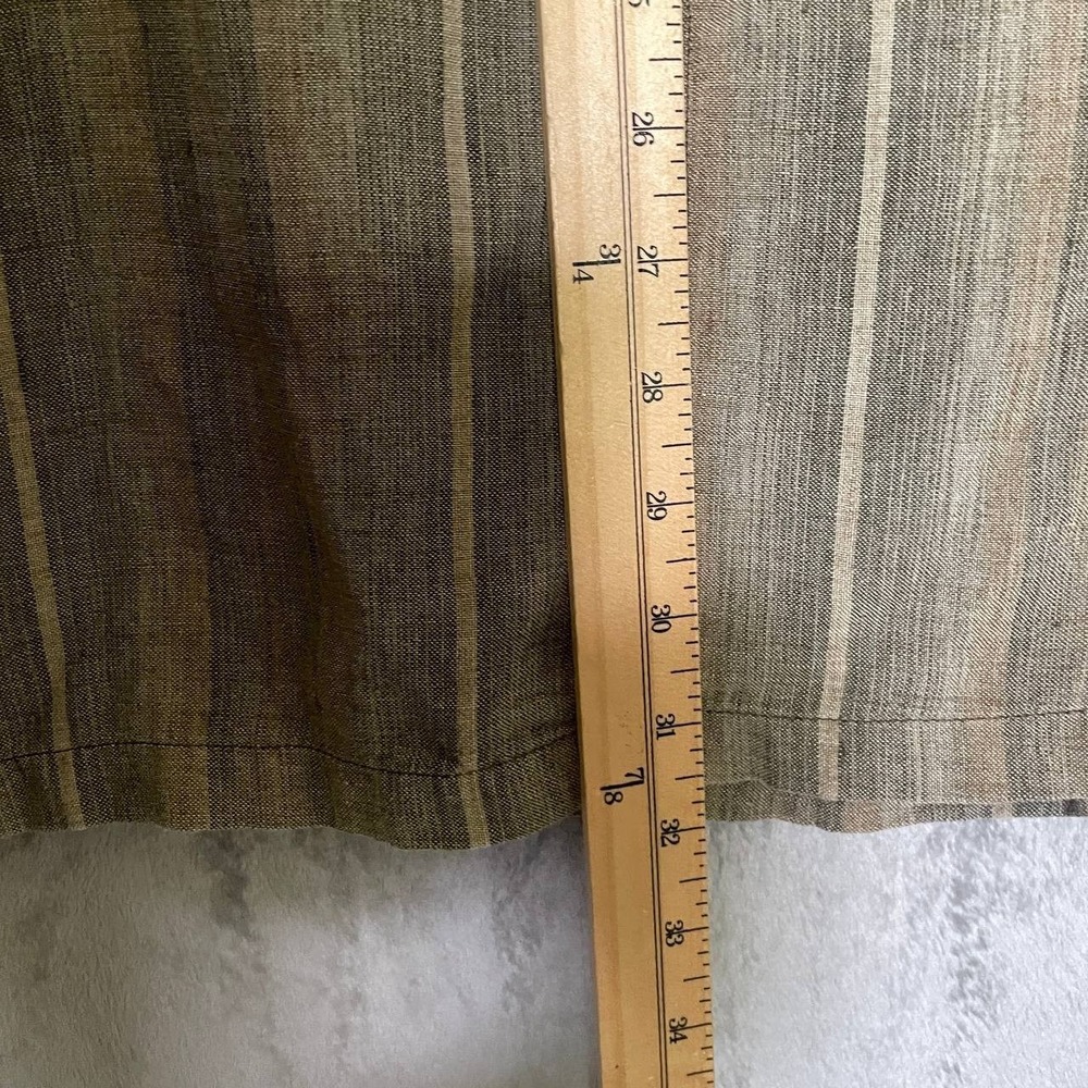 Weekend Max Mara Women's 100% Linen Striped A-Line Skirt Size 2 Made in Italy - Picture 4 of 6
